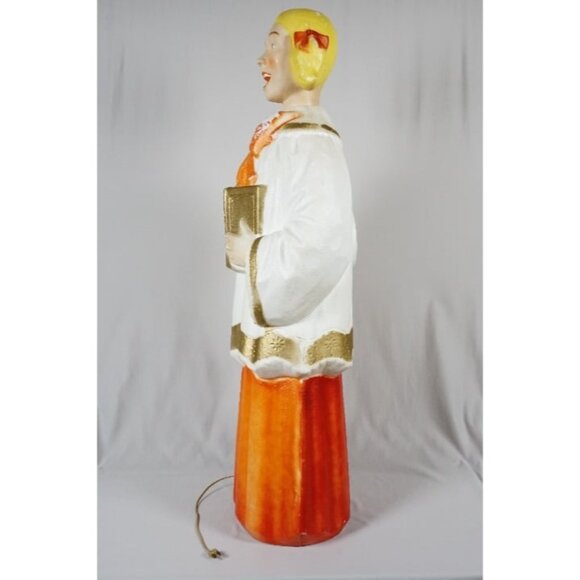 Vintage Empire Poloron Blow Mold Choir Singer Girl - Lights Up! - 4 Feet/ 48" - Picture 2 of 12